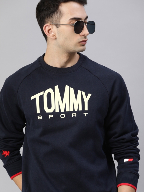 

Tommy Hilfiger Men Navy Blue Printed Sweatshirt