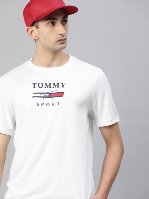 

Tommy Hilfiger Men White Printed Round Neck T-shirt