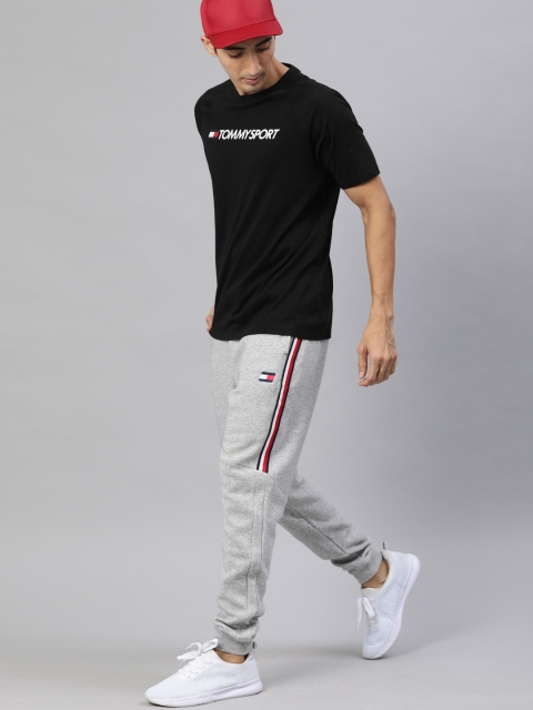

Tommy Hilfiger Sport Men Black Printed TH Cool Round Neck T-shirt