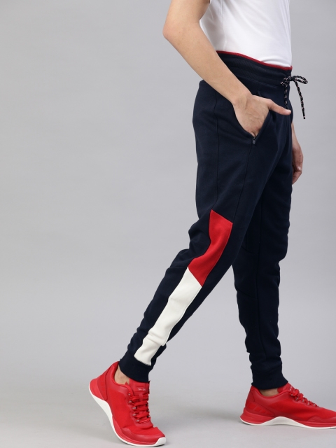 

Tommy Hilfiger Men Navy Blue Solid Straight Fit Joggers