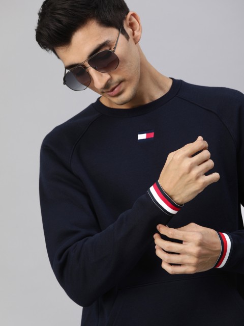 

Tommy Hilfiger Men Navy Blue Solid Sweatshirt