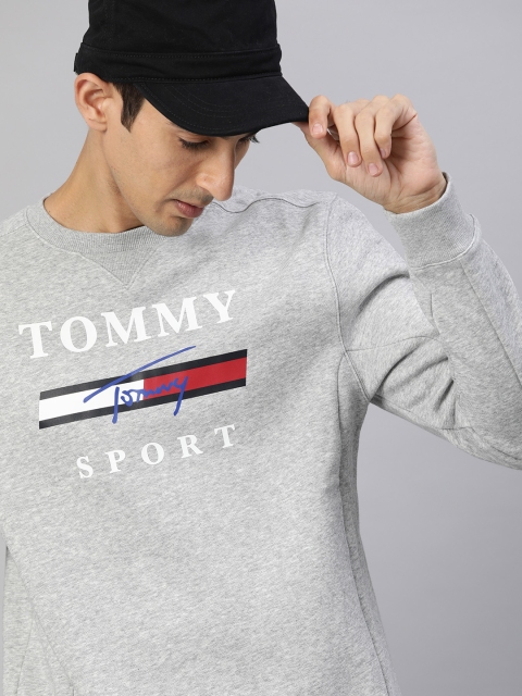 

Tommy Hilfiger Men Grey Printed Sweatshirt