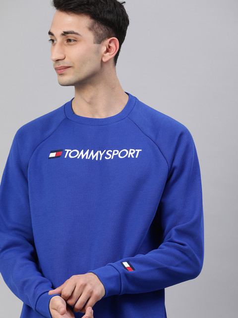 

Tommy Hilfiger Men Blue Solid Sweatshirt