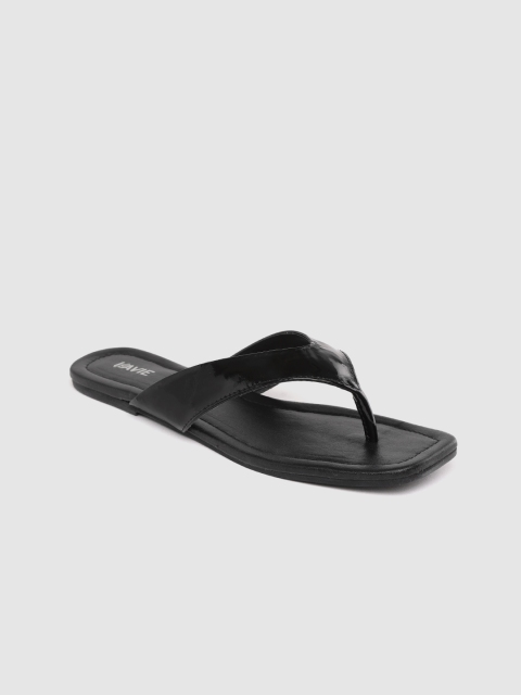 

Lavie Women Black Solid Open Toe Flats