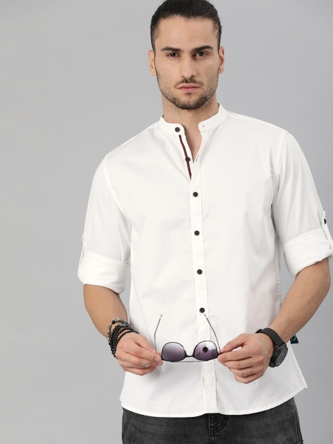 

Roadster Men White Casual Shirt