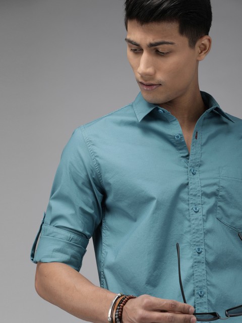 

Roadster Steller Slim Fit Casual Stretch Shirt, Blue