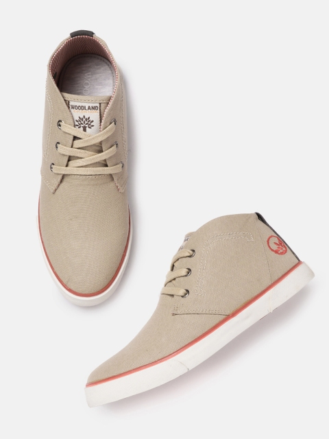 

Woodland Men Beige Solid Sneakers