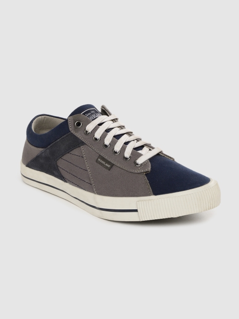 

Woodland Men Navy Blue & Grey Colourblocked Sneakers