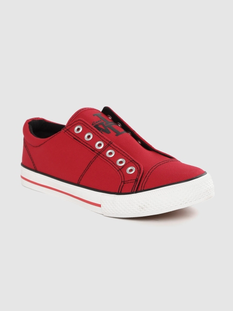 

Woodland Men Red Slip-On Sneakers