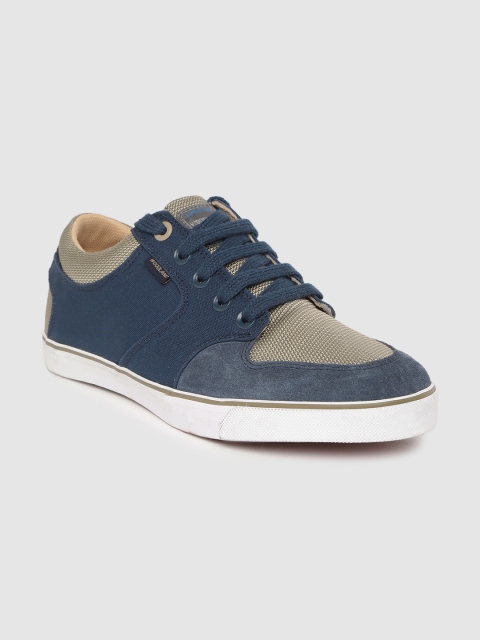 

Woodland Men Navy Blue & Beige Colourblocked Sneakers
