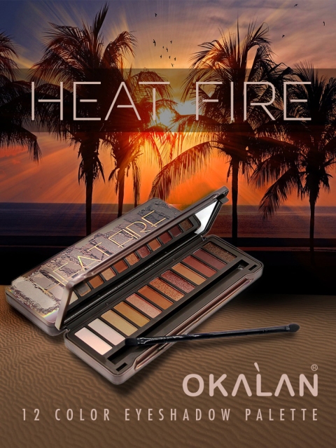 

Okalan Heat Fire Eyeshadow Pallete - 15g, Multi
