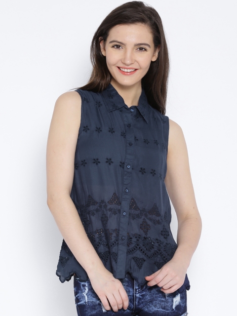 

Pepe Jeans Navy Sleeveless Shirt, Navy blue