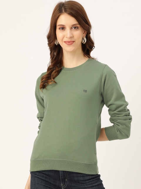 

Okane Women Green Solid Sweatshirt