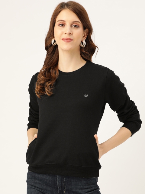 

Okane Women Black Solid Sweatshirt