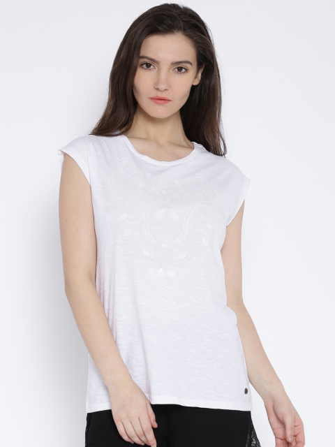 

Pepe Jeans White Printed Top