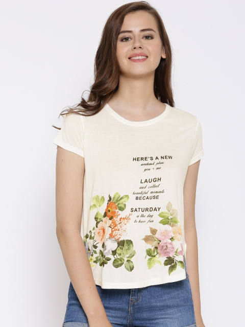 Pepe Jeans Off-White Printed Top