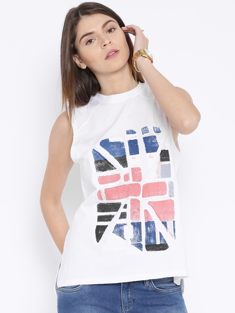 

Pepe Jeans White Sleeveless T-shirt