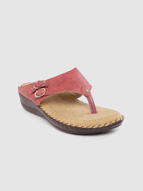 

TRASE Women Pink Solid Comfort Heels, Rust