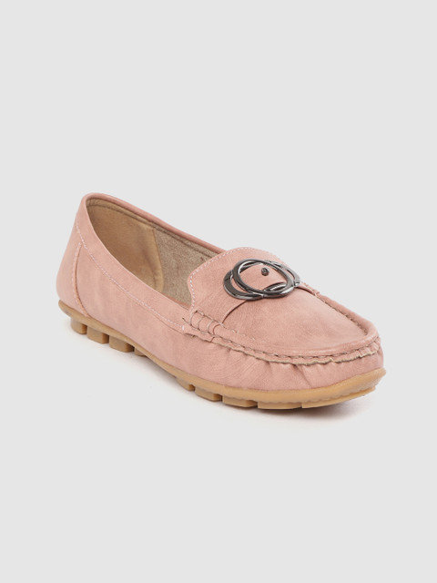 

TRASE Women Pink Solid Loafers