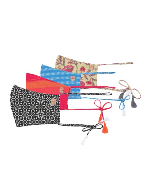 

Anouk Women Pack Of 4 Printed Reusable 3 Layer Protective Outdoor Masks, Multi