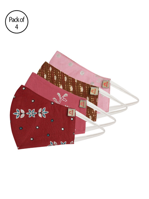 

Anouk Unisex Pack of 4 Printed Reusable 3-Layer Protective Outdoor Masks, Multi