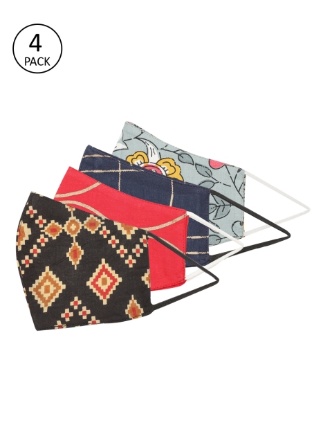 

Anouk Multicoloured Set of 4 Reusable Masks, Black