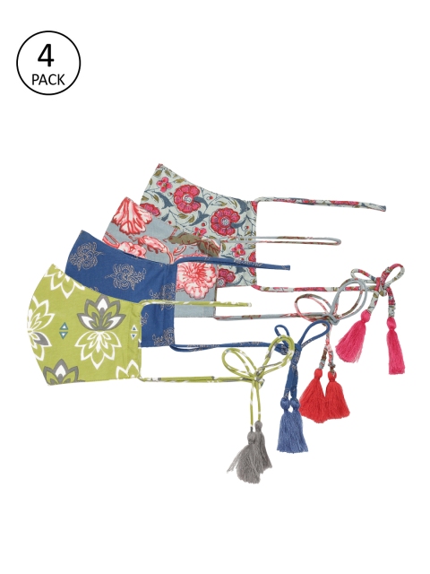 

Anouk Unisex Pack Of 4 Printed Reusable 3 Layer Protective Outdoor Masks, Multi