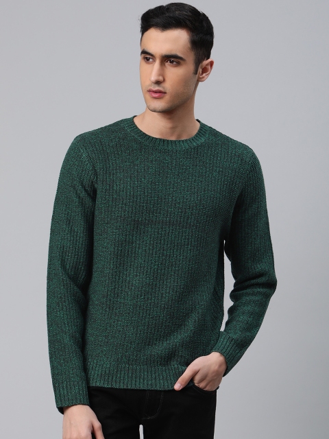 

Marks & Spencer Men Green Self Design Sweater