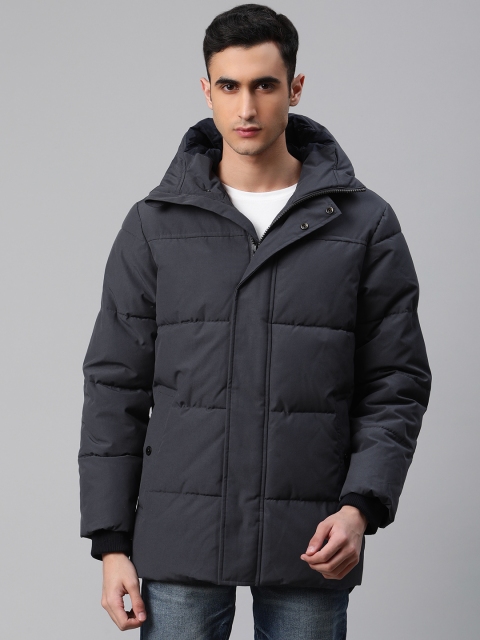 

Marks & Spencer Men Navy Blue Solid Padded Longline Jacket