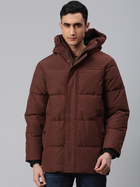 

Marks & Spencer Men Burgundy Solid Hooded Padded Jacket