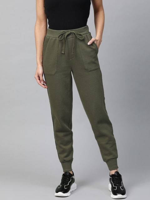 

Marks & Spencer Women Olive Green Solid Joggers