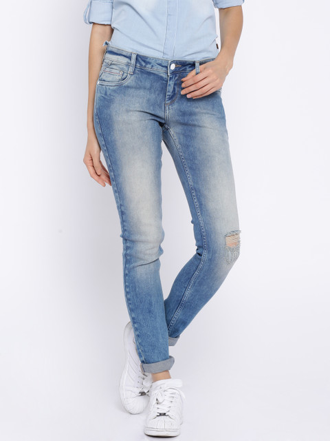 

Flying Machine Blue Super Skinny High-Waist Twiggy Stretchable Jeans
