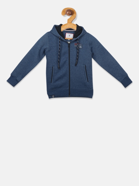 

Monte Carlo Boys Blue Solid Hooded Sweatshirt