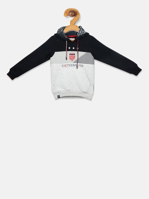 

Monte Carlo Boys Black & Grey Colourblocked Hooded Sweatshirt