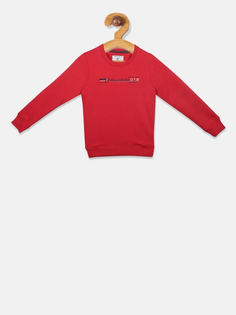 

Monte Carlo Boys Red & Navy Blue Printed Sweatshirt