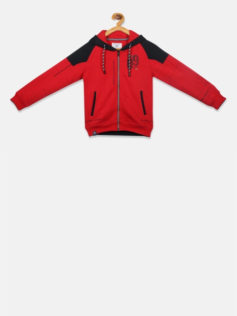 

Monte Carlo Boys Red & Black Colourblocked Hooded Sweatshirt