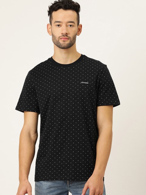 

Calvin Klein Jeans Men Black & White Printed Round Neck T-shirt