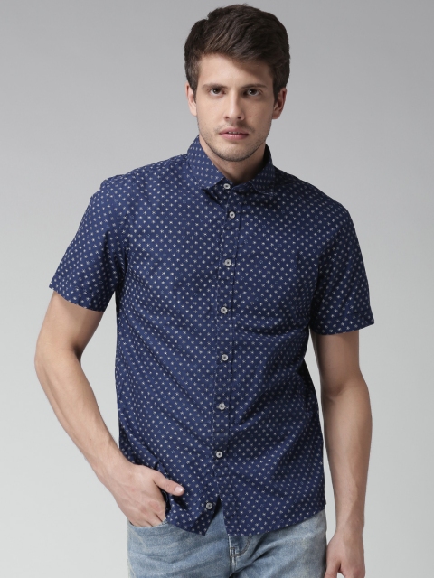 

Celio Blue Ditsy Print Casual Shirt