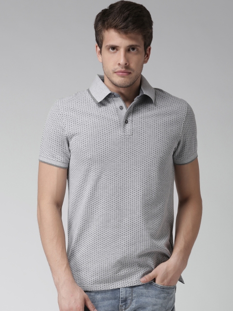 

Celio Grey Dot Print Polo T-shirt
