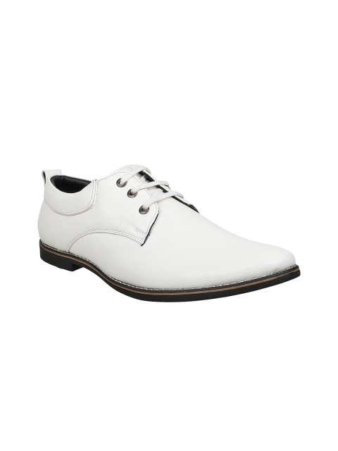 

Vardhra Men White Leather Derbys