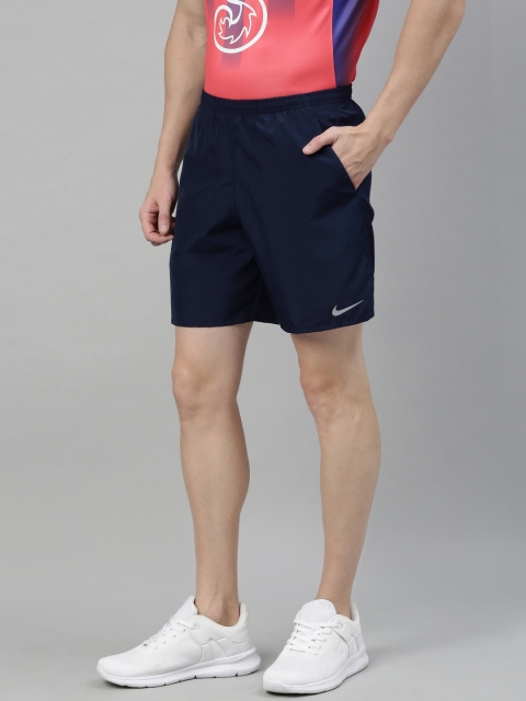 

Nike Men Navy Blue Solid Regular Fit Sports Shorts
