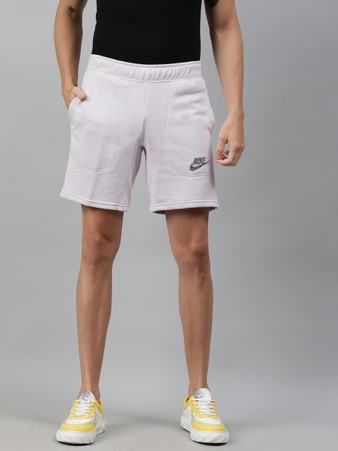 

Nike Men Grey Solid Regular Fit Sports Shorts