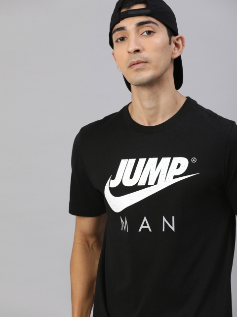 

Nike Men Black Printed JUMPMAN Round Neck T-shirt