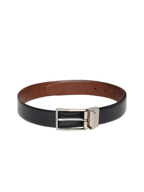 

Allen Solly Men Black & Tan Brown Reversible Leather Belt