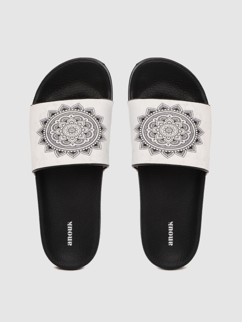 

Anouk Women White & Black Ethnic Motif Print Sliders
