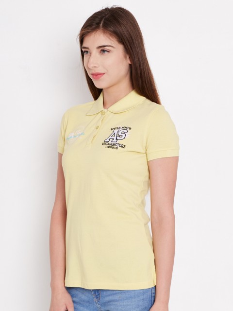 

American Swan Yellow Polo T-shirt