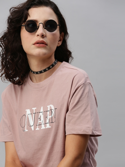

Kook N Keech Women Beige & White Printed T-shirt