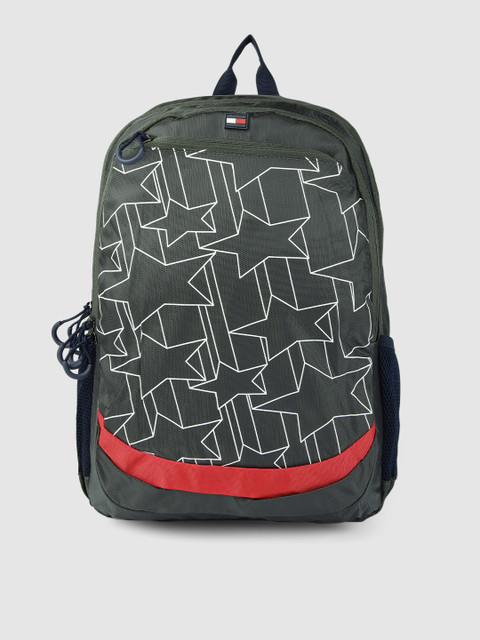 

Tommy Hilfiger Unisex Grey Graphic Backpack
