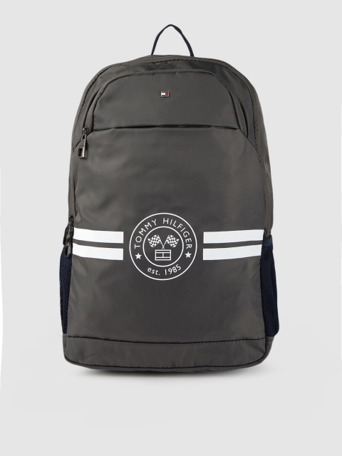 

Tommy Hilfiger Unisex Grey Brand Logo Backpack