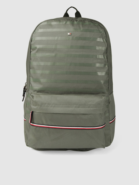 

Tommy Hilfiger Unisex Grey Striped Backpack